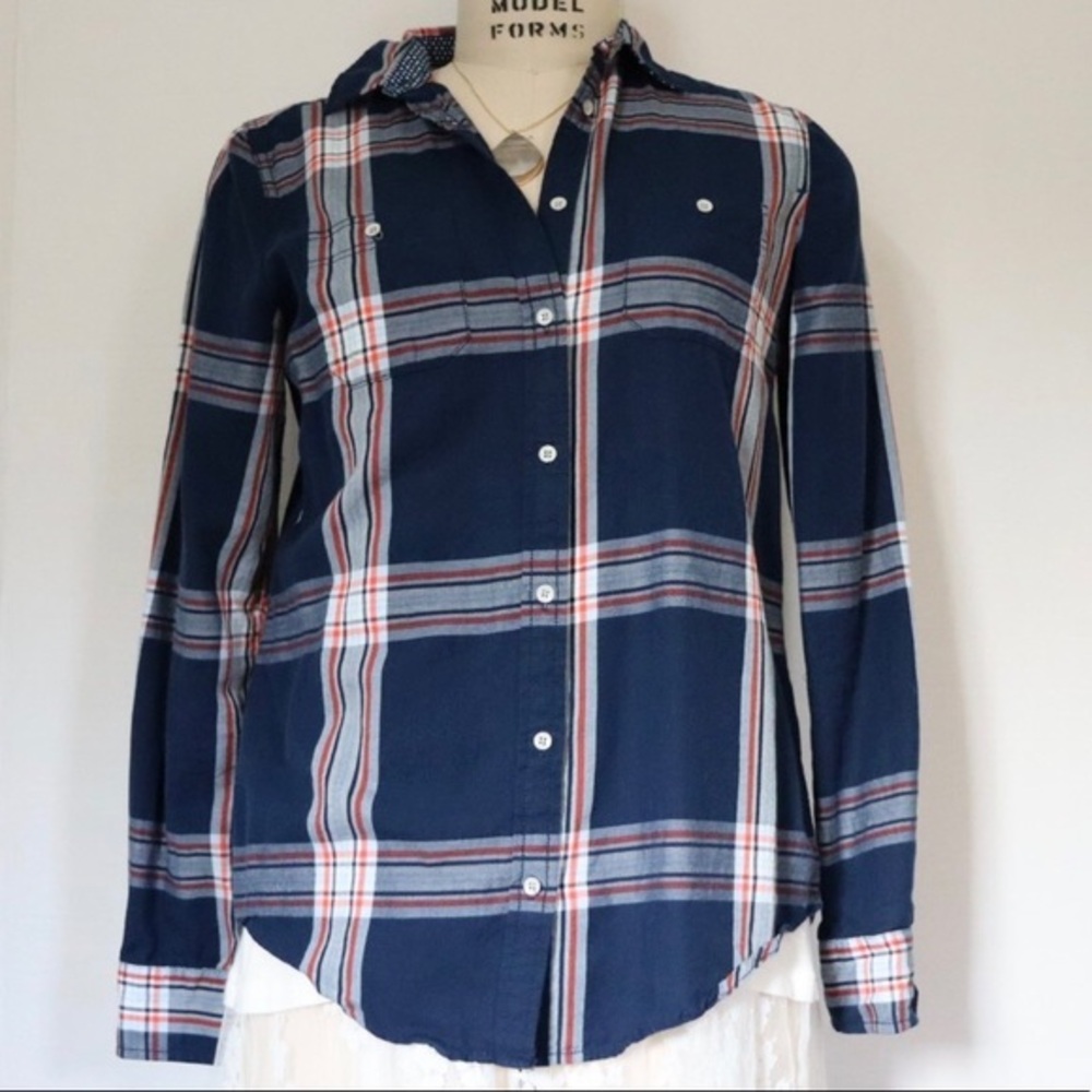 Stylus Cotton Plaid Button Down Casual Shirt